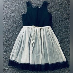 emily west Black Bodice with White Sparkle Tulle Dress